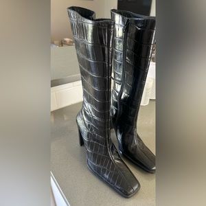 Crocodile Embossed Boot 5